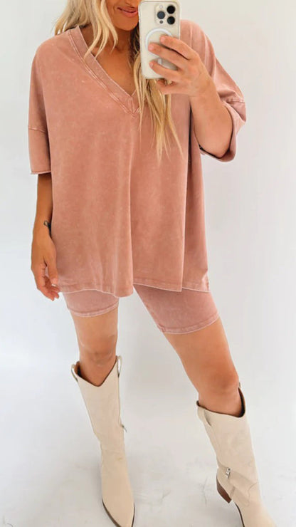 Comfortable Women's V-Neck Lounge Top