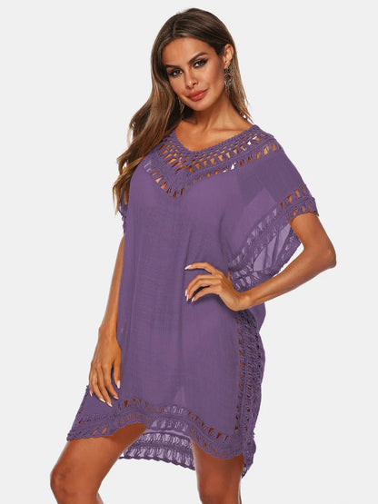 Chic V-Neck Beach Cover Up Dress