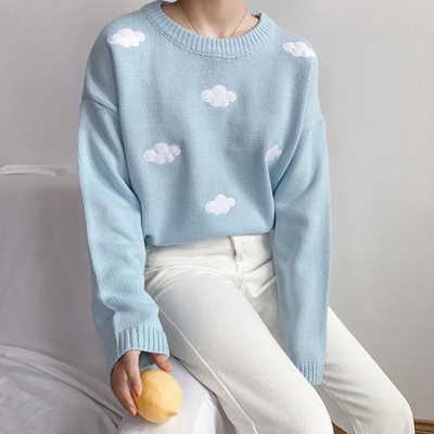 Soft Large Women's Cloud Sweater - Casual Knit Top - Luxicro