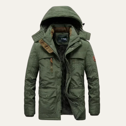 Warm Waterproof Men's Parka Coat with Multiple Pockets - Vossary