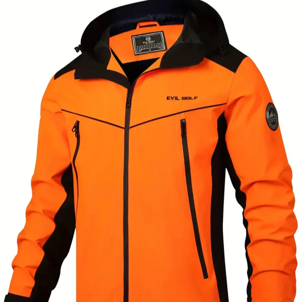 Rainproof Sports Jacket with Reflective Strips - Vossary