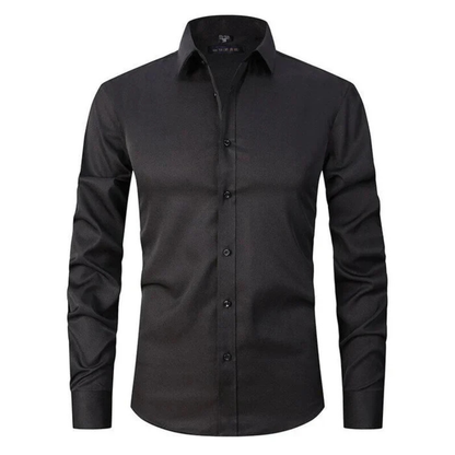 Slim Fit Mens Stretch Dress Shirt Long Sleeve - Vossary