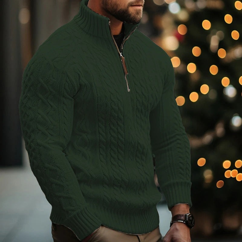 Soft Men's Cable Knit Winter Sweater
