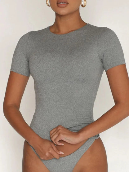 Classic Crew Neck Swimsuit Top - EasyApparels