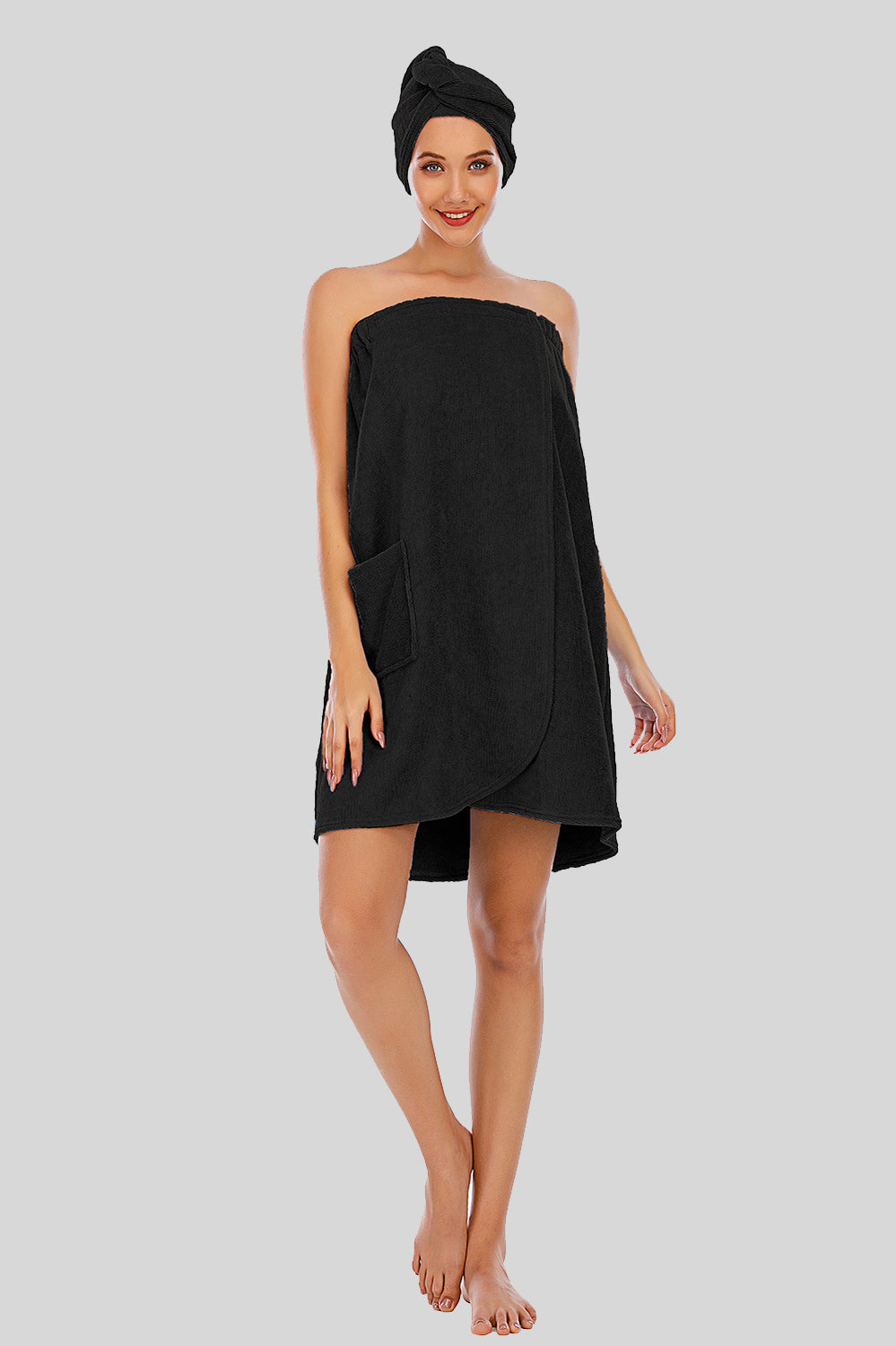 Sleeveless Lounge Robe with Pockets