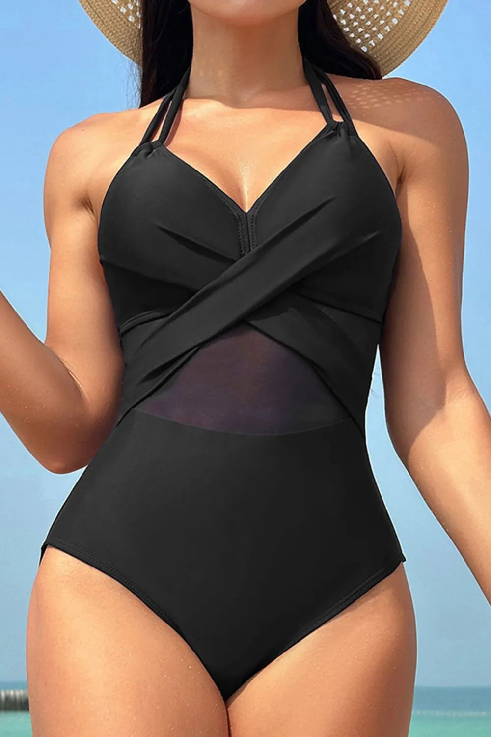 Strappy Cutout One Piece Swimsuit - EasyApparels