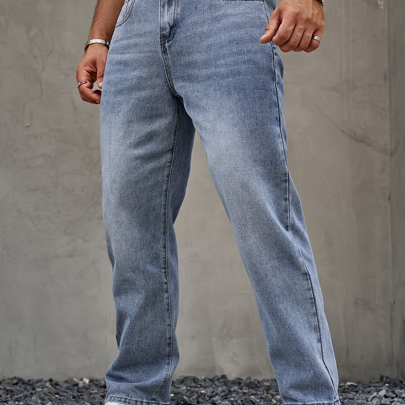 Classic Straight Fit Jeans Pants - Vossary