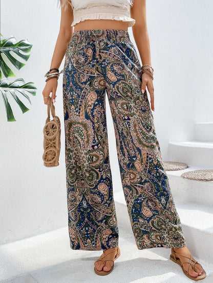Flowy Wide Leg Womens Pants with Angle Pockets