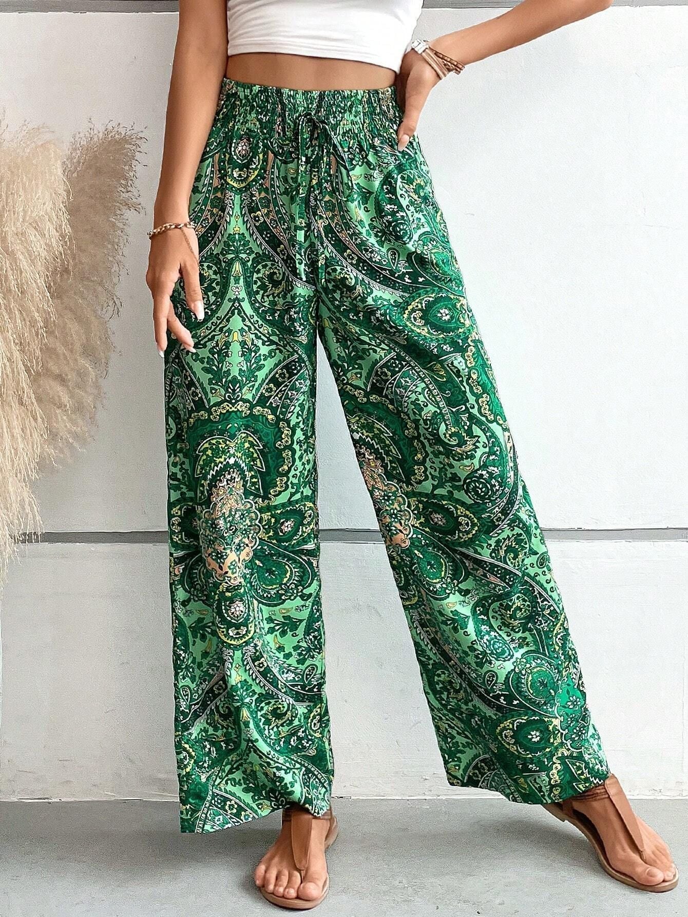 Flowy Wide Leg Womens Pants with Angle Pockets