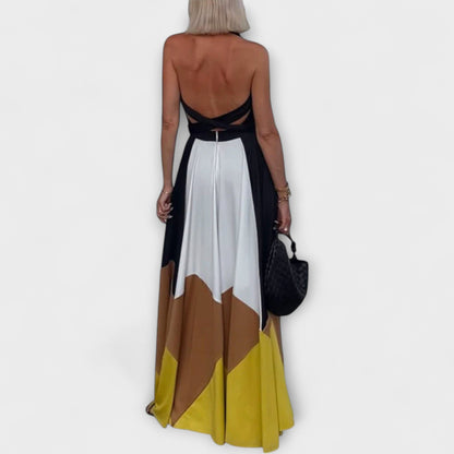 Elegant Backless Evening Maxi Dress