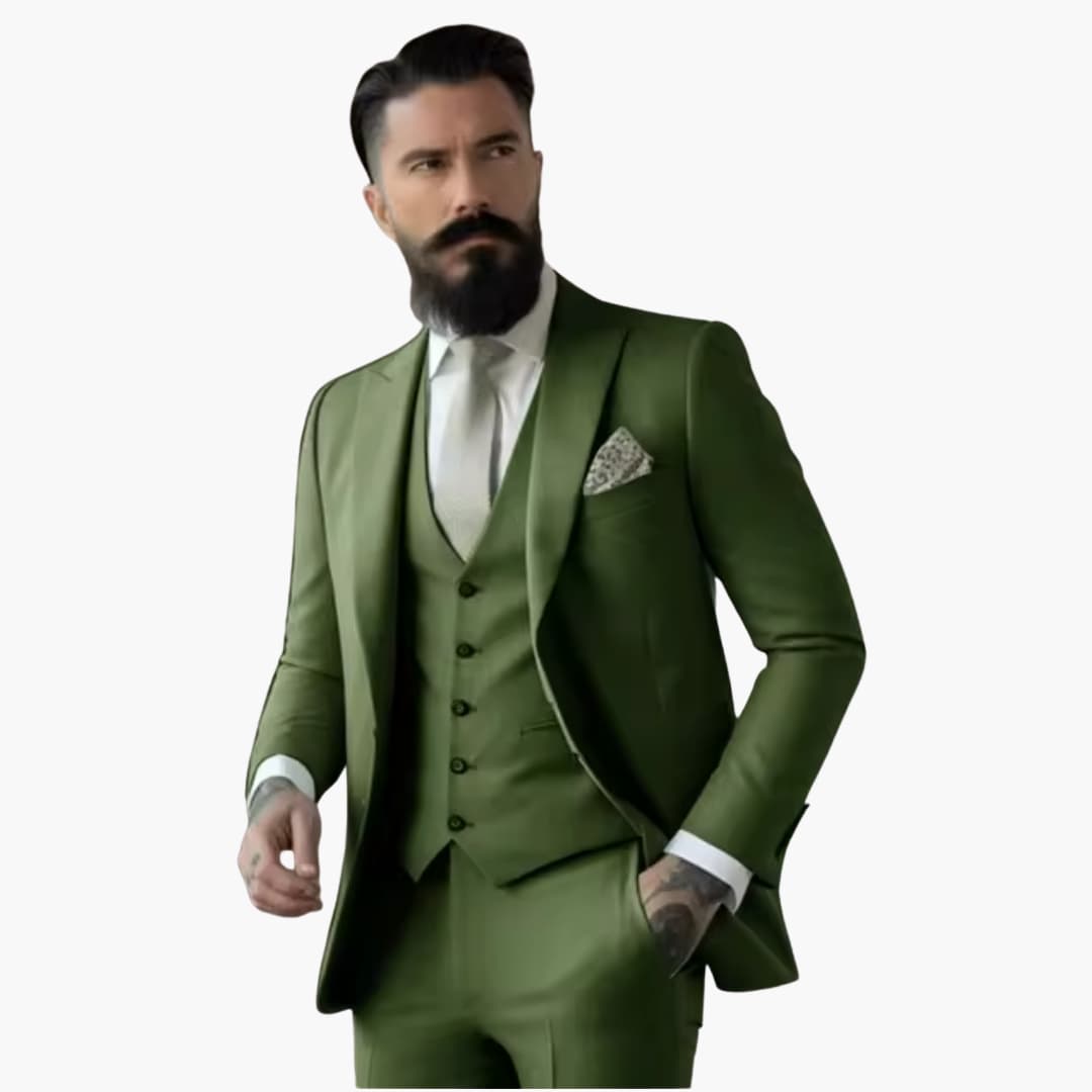 Stylish Men's Double-Breasted Suit