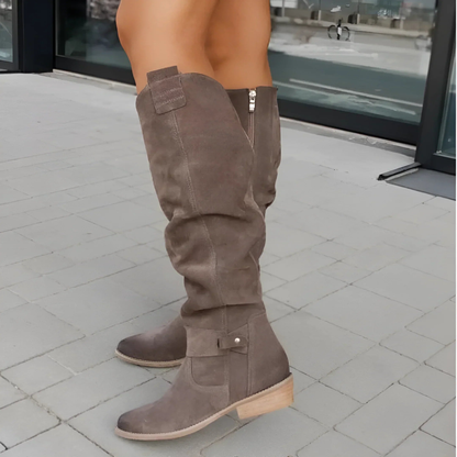 Luxurious Leather Mid Calf Boots