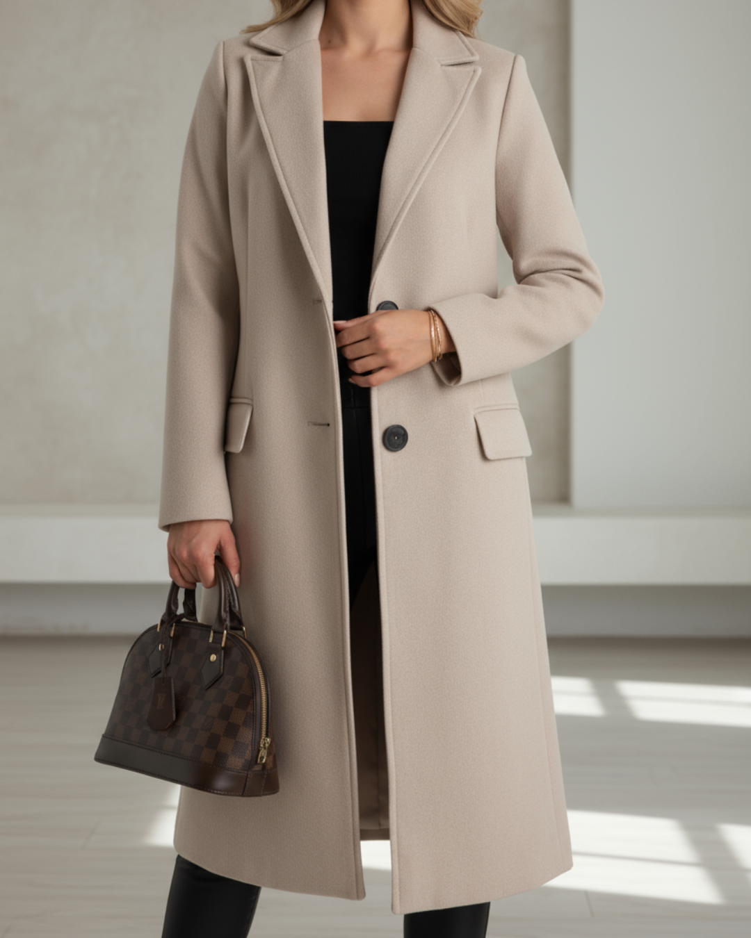 Luxurious Women's Winter Wool Overcoat