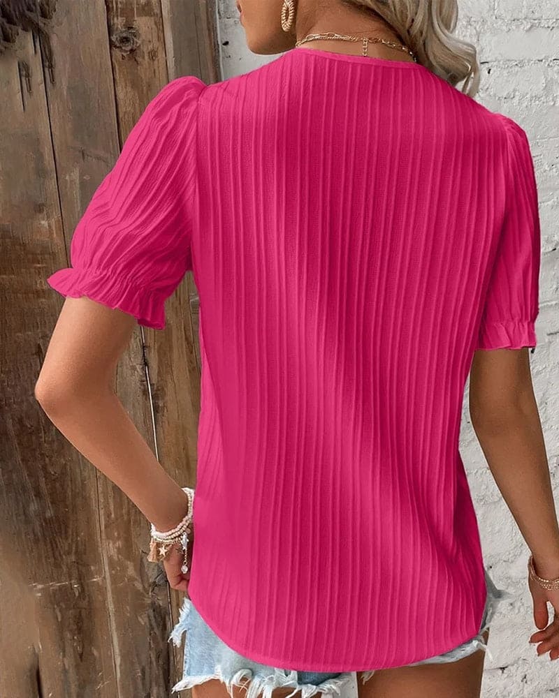 Chic V Neck Lace Top