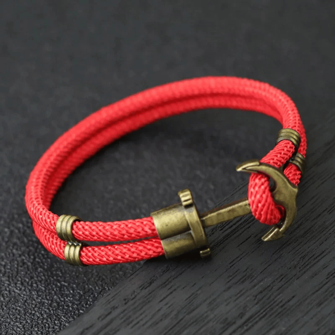 Nautical Navy Anchor Cord Bracelet