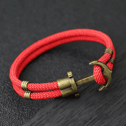 Nautical Navy Anchor Cord Bracelet