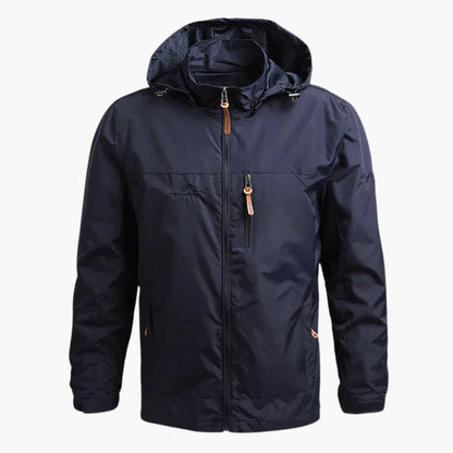 Waterproof Zip Up Mens Parka Jacket with Pockets