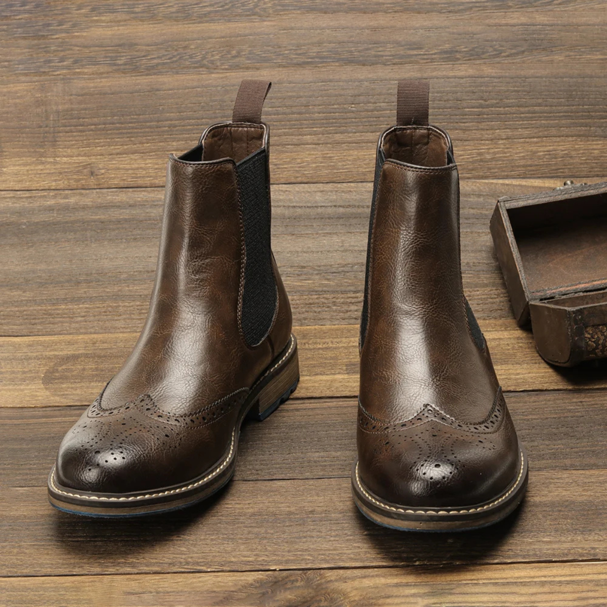 Timeless Men's Leather Ankle Boots