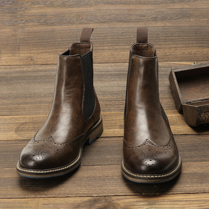 Timeless Men's Leather Ankle Boots