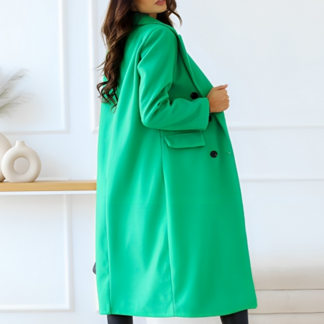 Warm Wool Women's Double Breasted Coat - EasyApparels