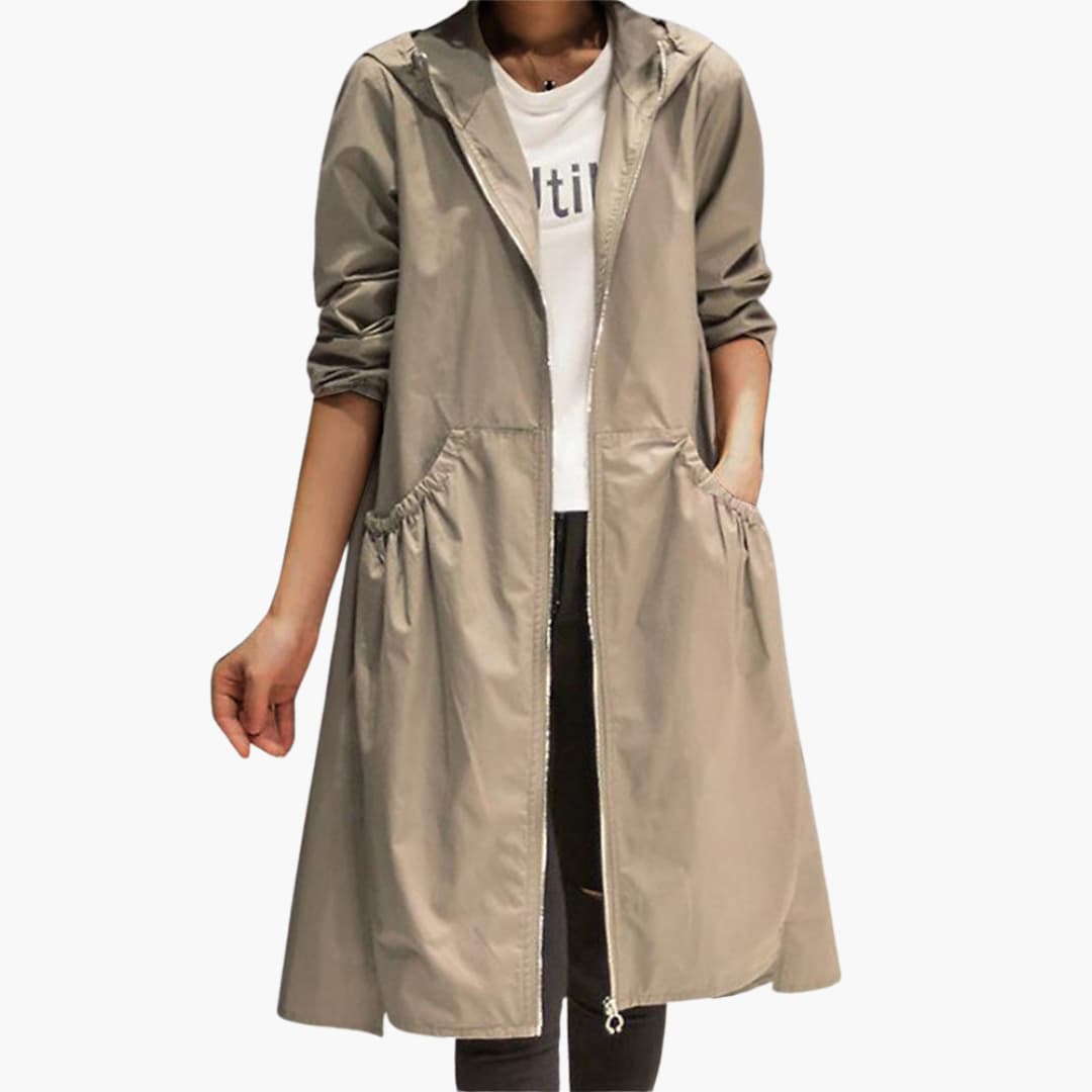 Ladies Water Resistant Parka Jacket with Zip