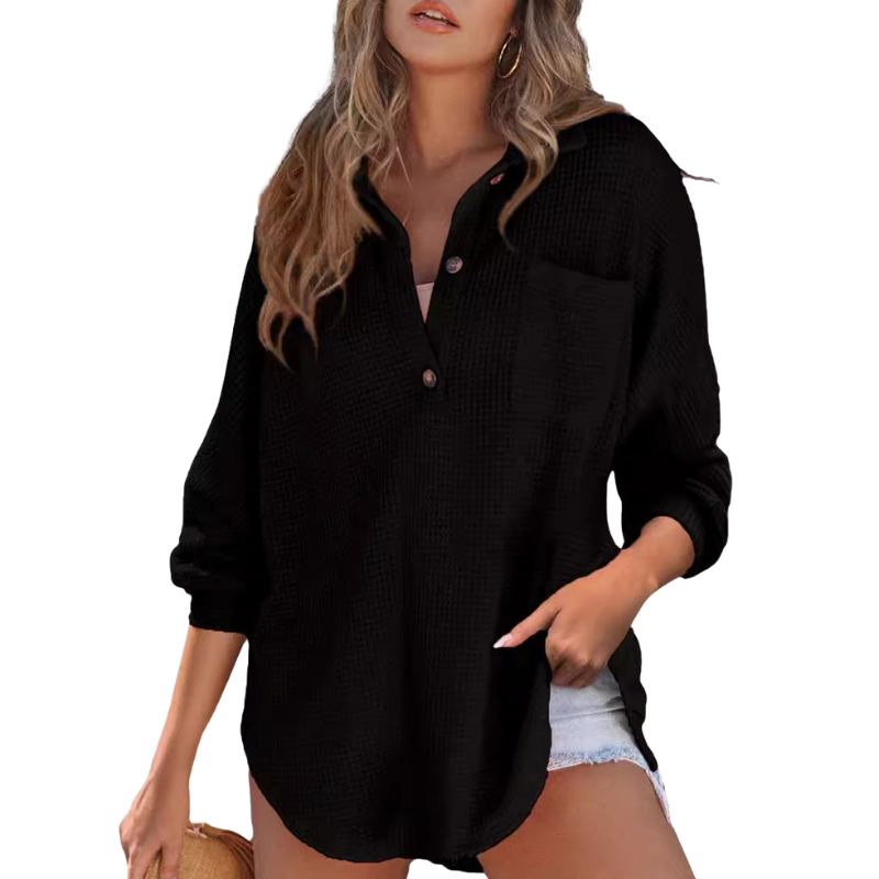 Ladies Classic V Neck Shirt Blouse