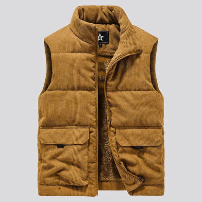 Rustic Fleece Lined Corduroy Jacket - EasyApparels