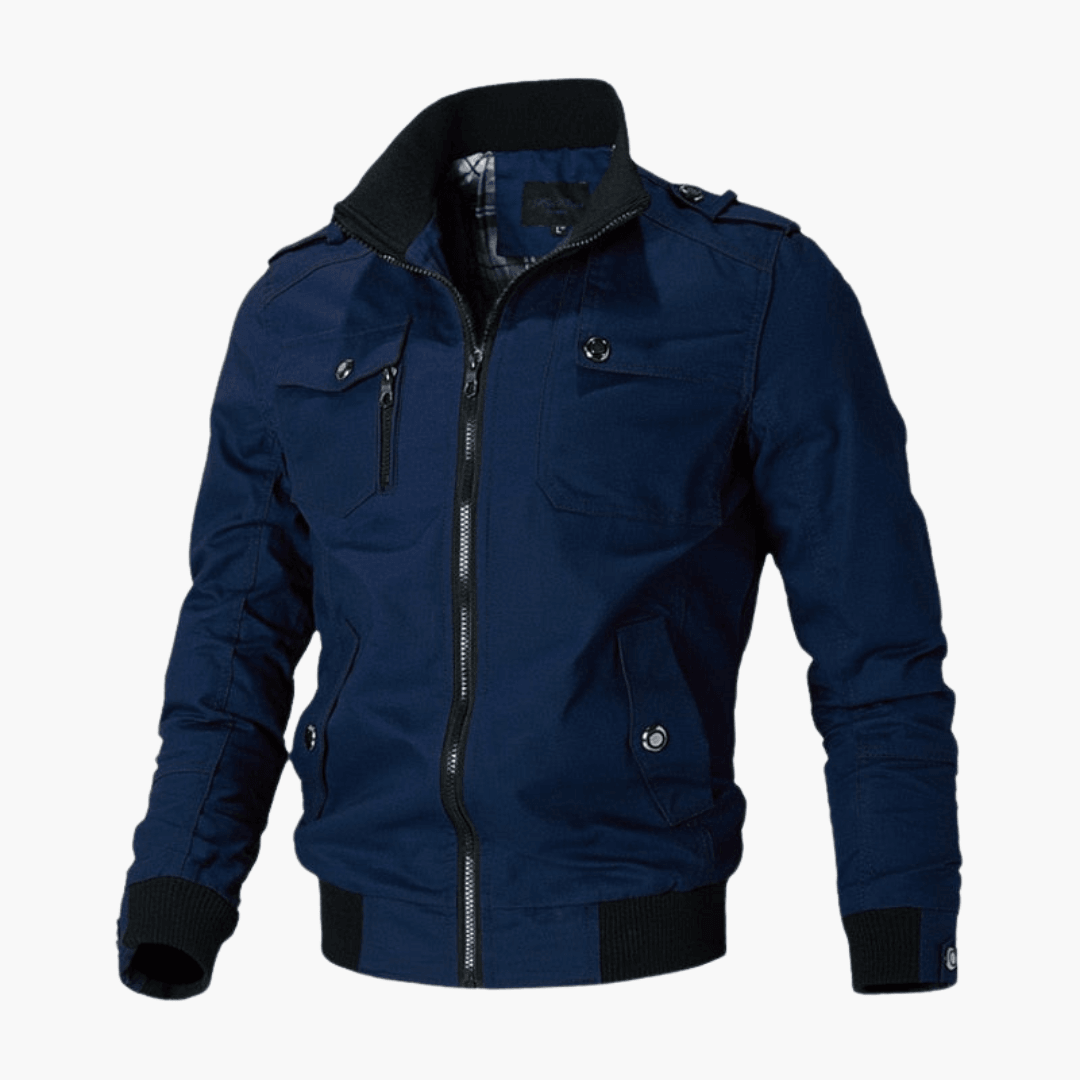 Classic Mens Leather Bomber Jacket