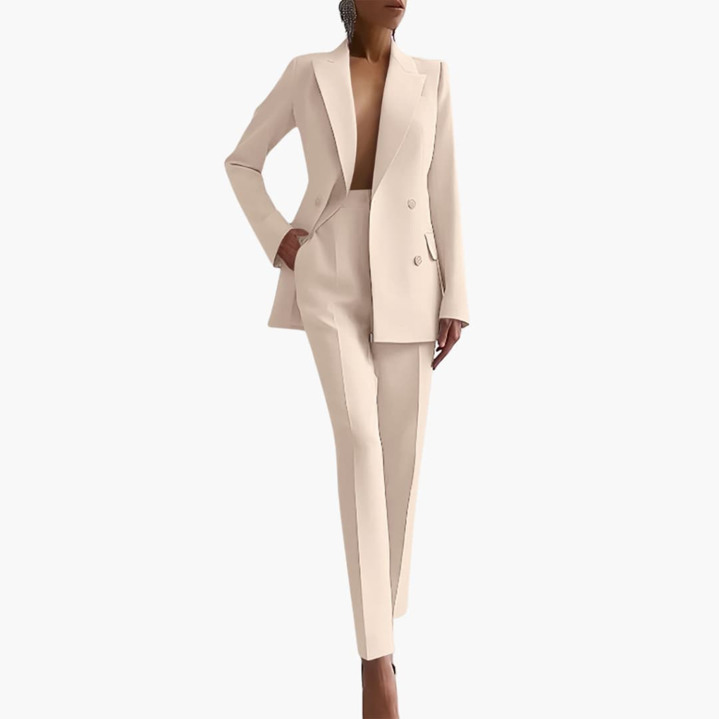 Ladies Business Jacket and Pant Suit Set