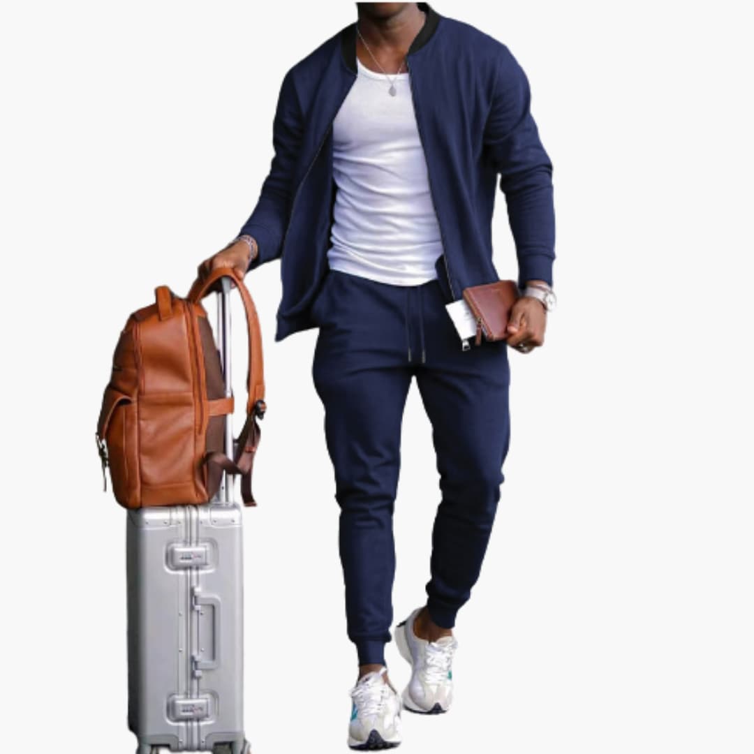 Casual Zip Up Tracksuit for Men