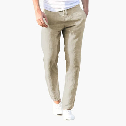 Men's Slim Fit Elastic Waist Trousers - Vossary