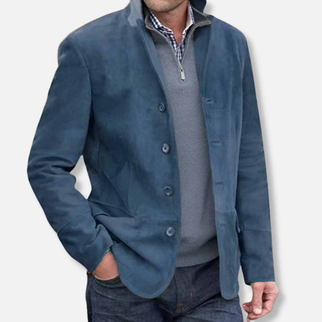 Classic Fit Soft Mens Jacket with Button Front