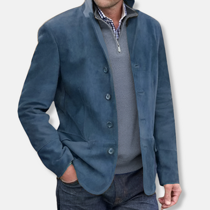 Classic Fit Soft Mens Jacket with Button Front