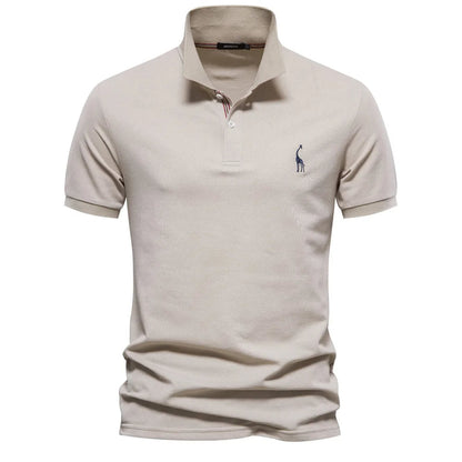 Premium Polo Shirt with Deer Pattern