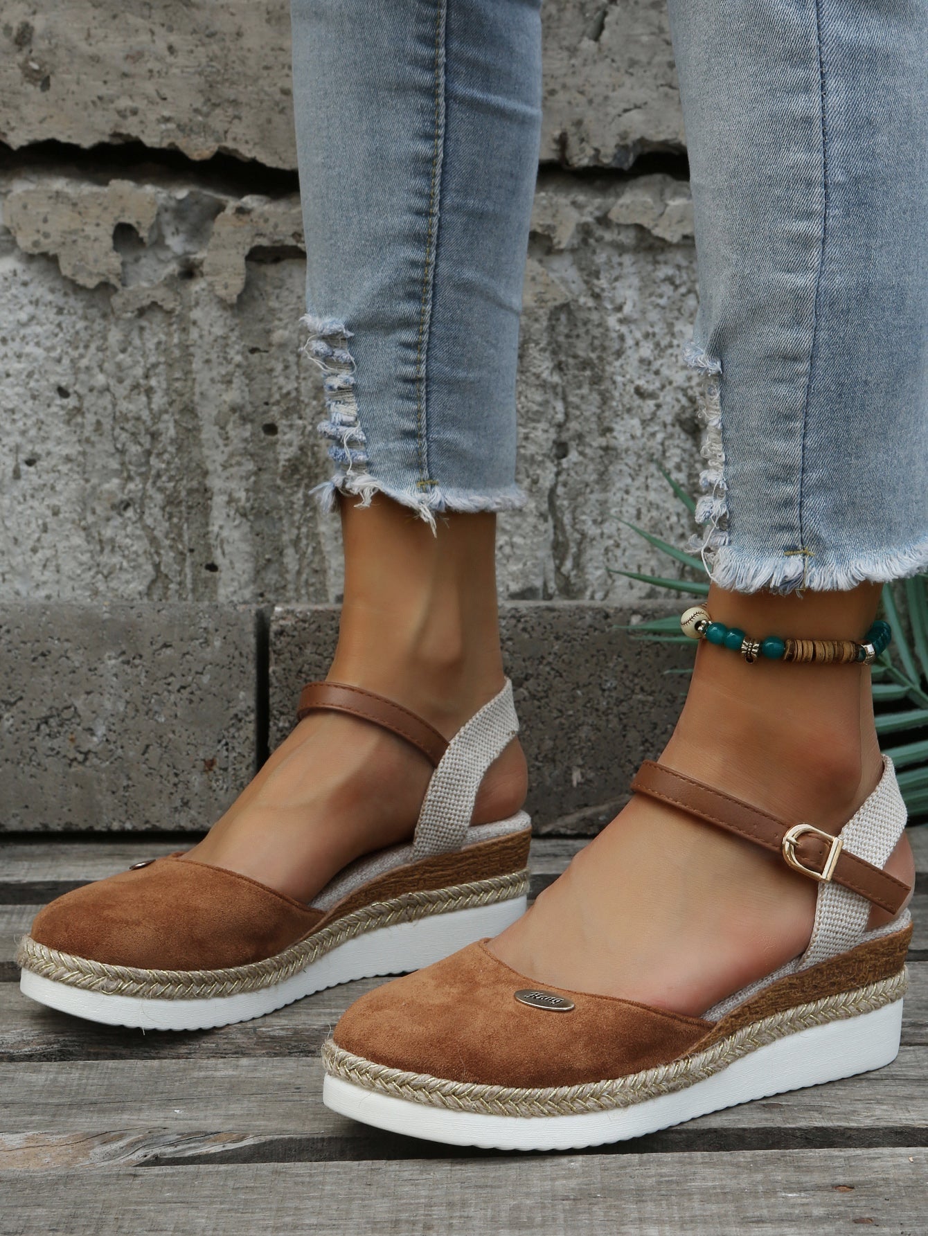 Comfortable Heel Espadrille Shoes - EasyApparels