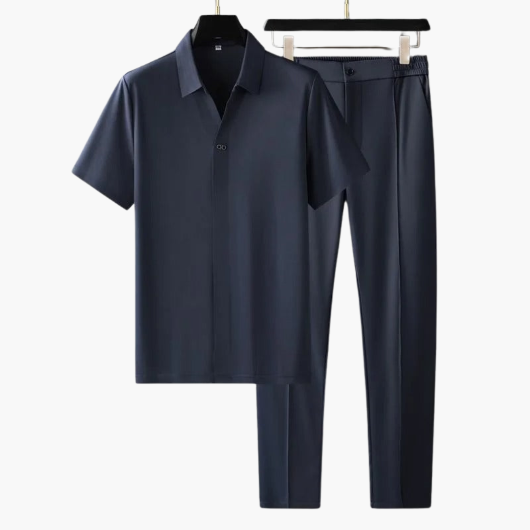 Casual Mens Two Piece Short Sleeve Suit