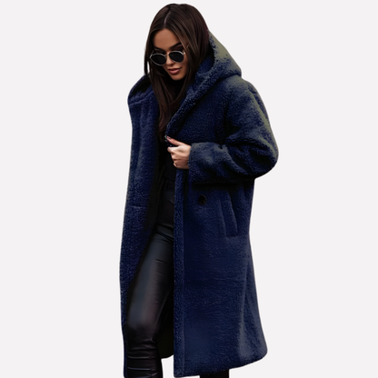Ladies Warm Parka with Zip Front Closure - Vossary