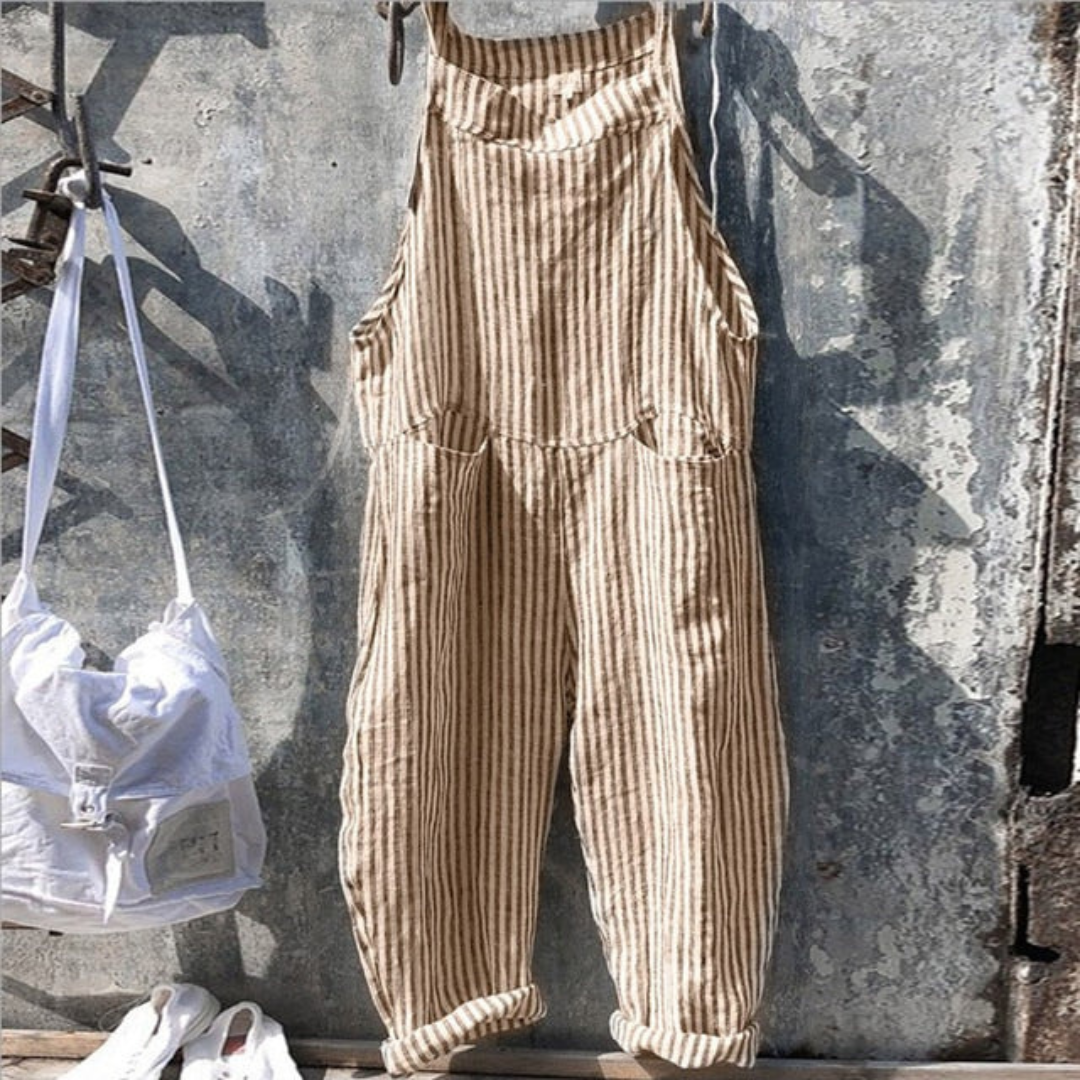 Comfortable Women's Wide Leg Gingham Jumpsuit