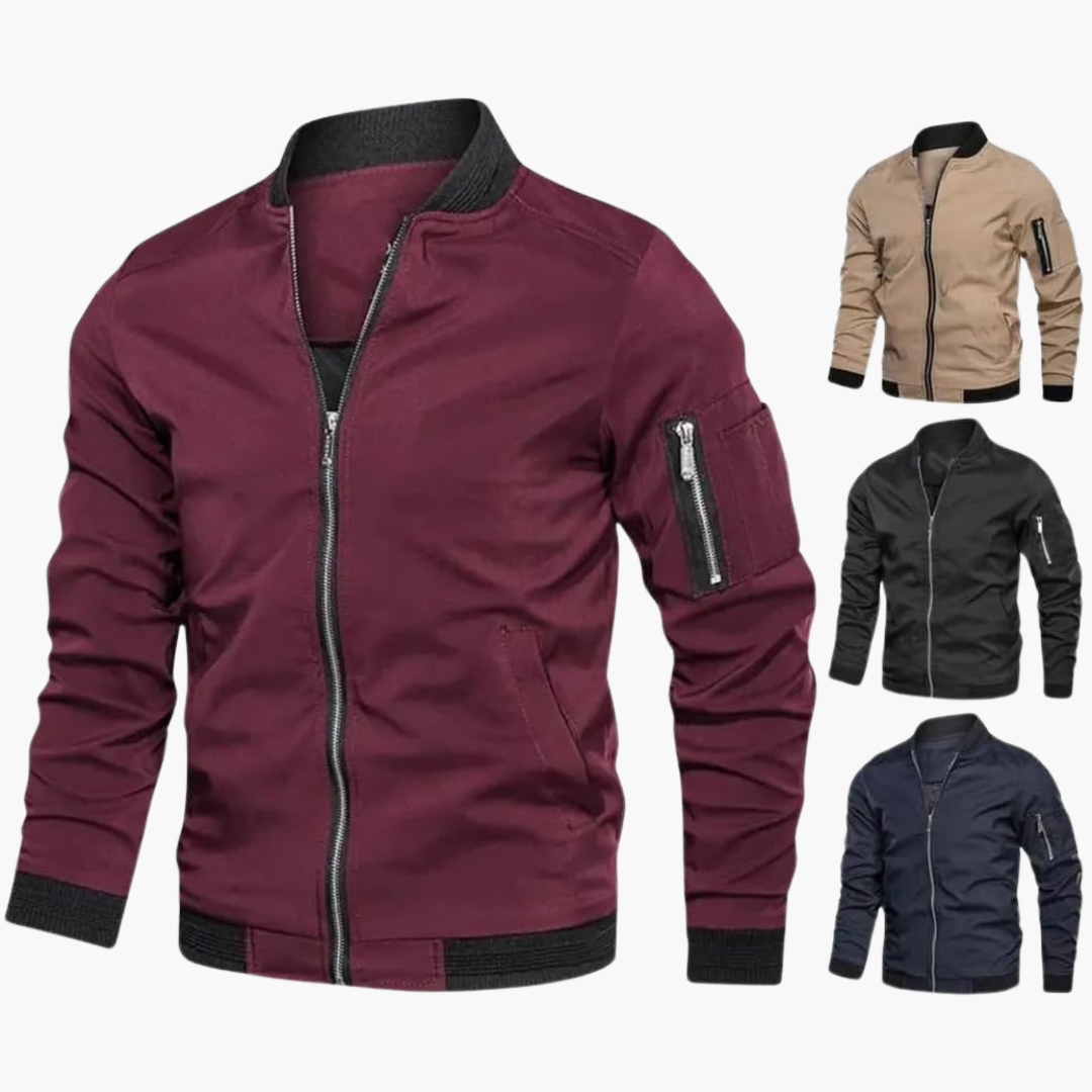 Slim Fit Men's Bomber Jacket Lightweight Comfortable
