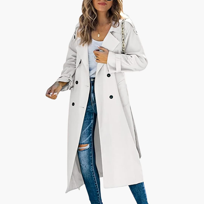 Classic Ladies Long Button Coat