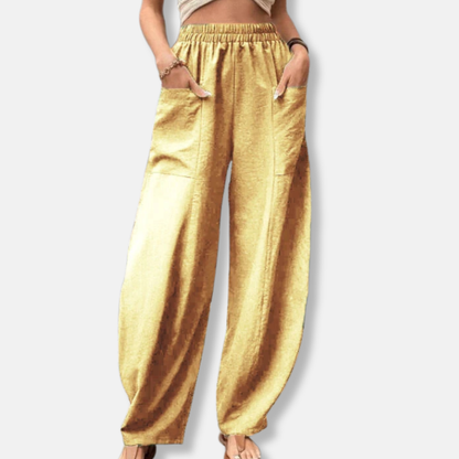 Comfortable Cotton Wide Leg Harem Pants