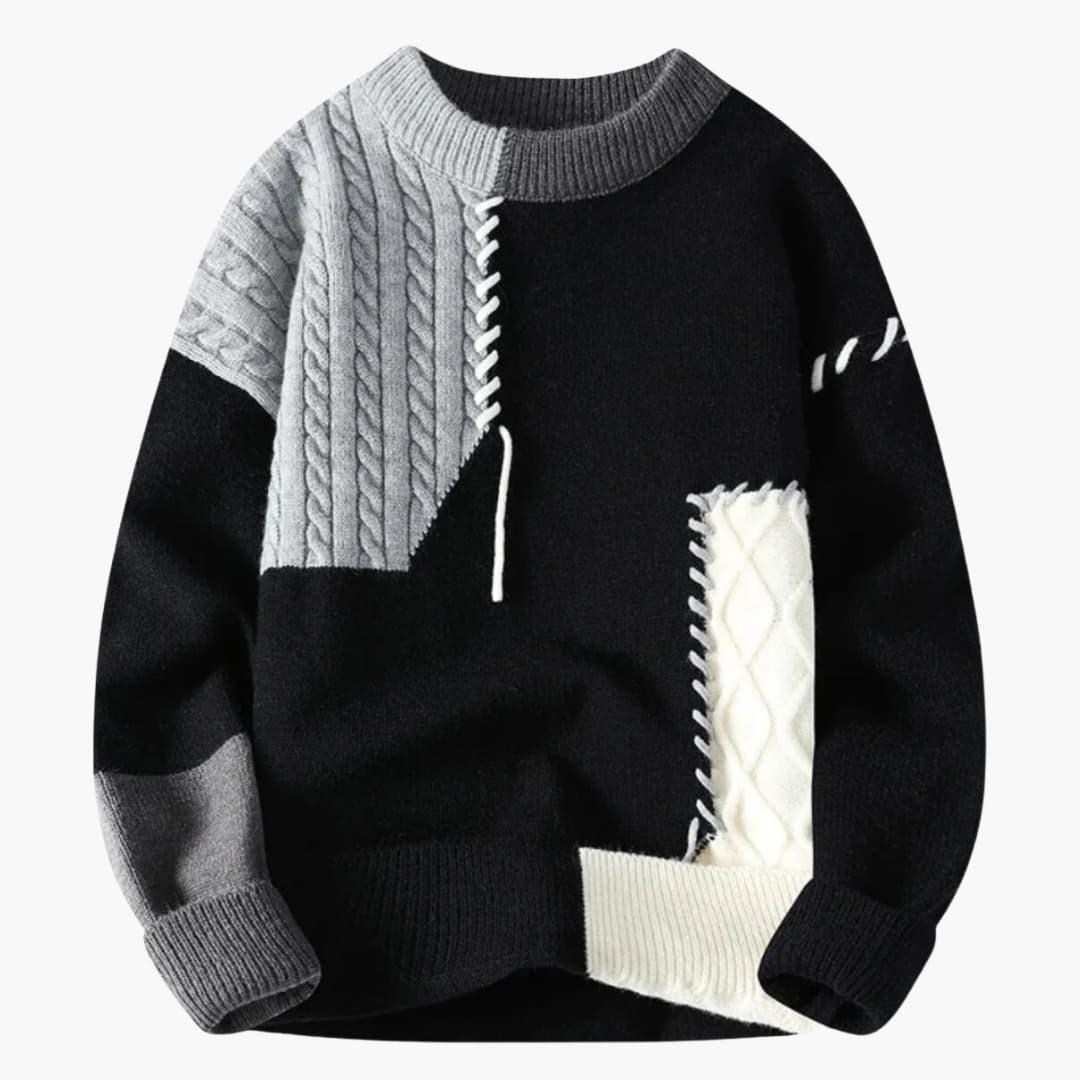Cozy Plaid Mens Sweater for Winter