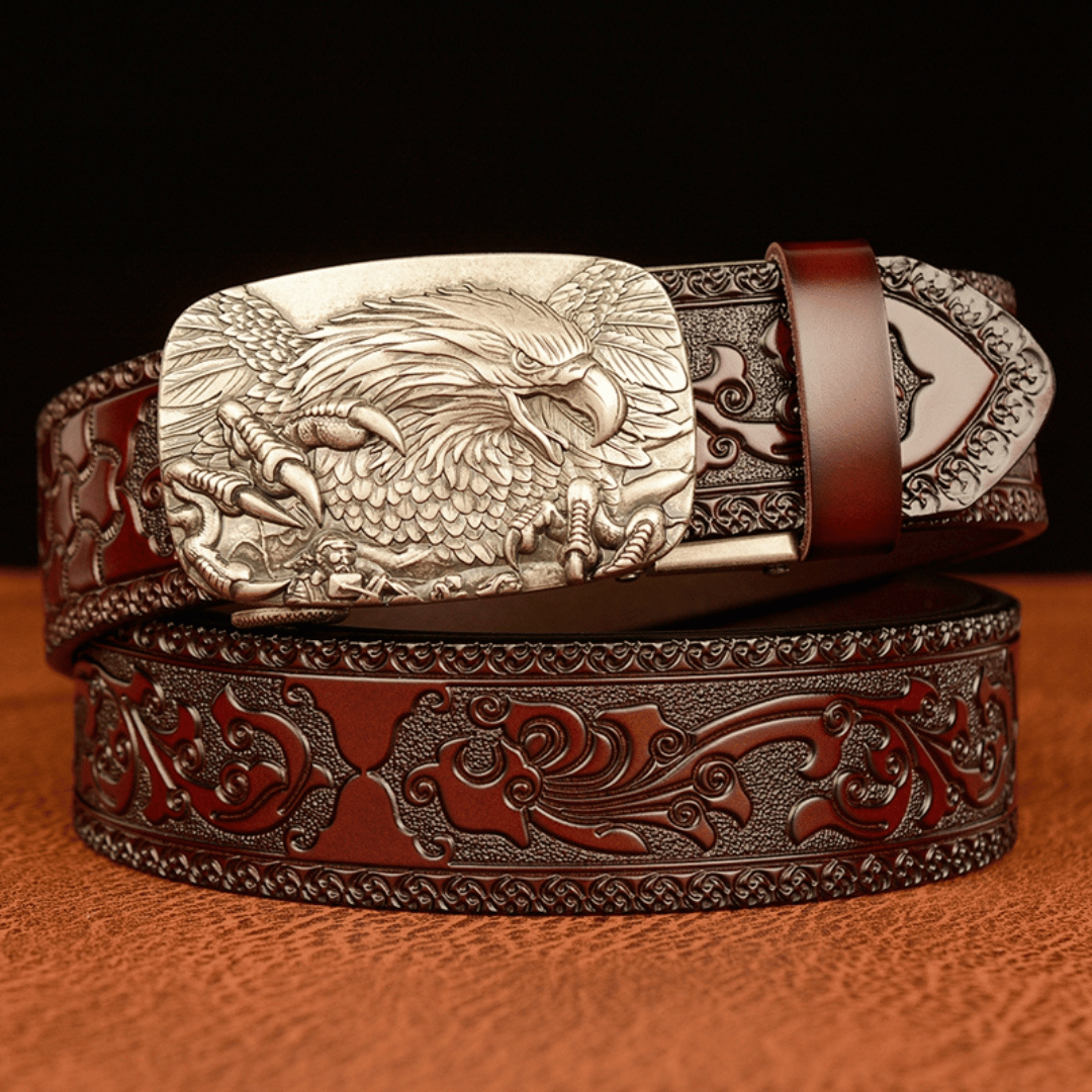 Heroic Emblem Leather Belt