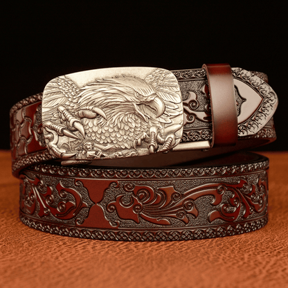 Heroic Emblem Leather Belt