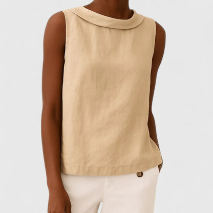 Classic Women's Blouse With Rolled Collar