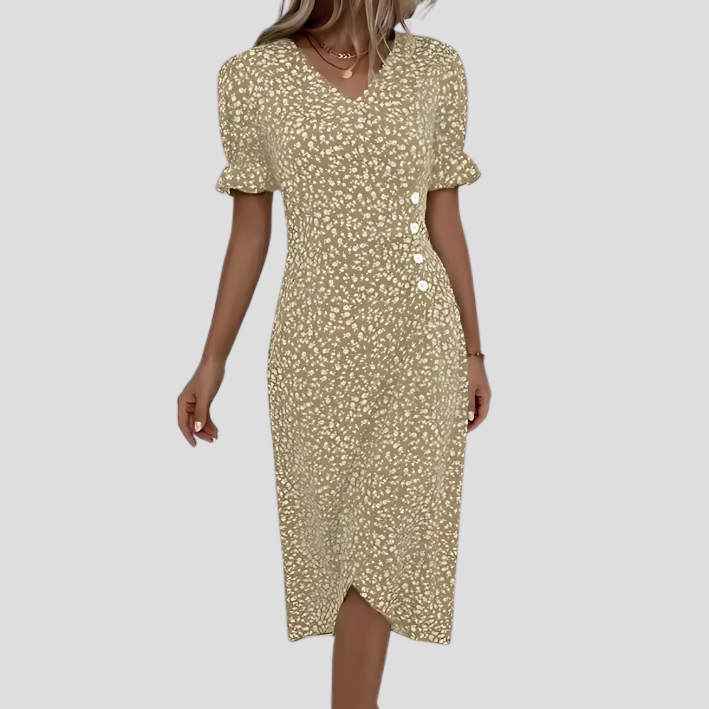 Ladies Beautiful Flower Knee Length Dress