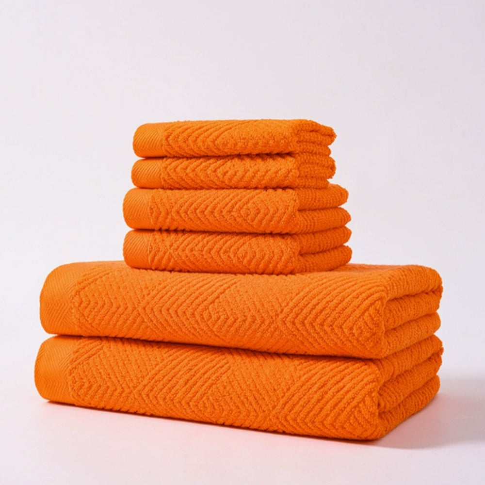 Soft Cotton Towel Set With Stripe Design