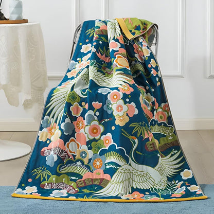 Soft Floral Pattern Bath Towel - Vossary