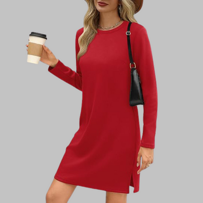 Soft Relaxed Fit Crew Neck Maxi Dress
