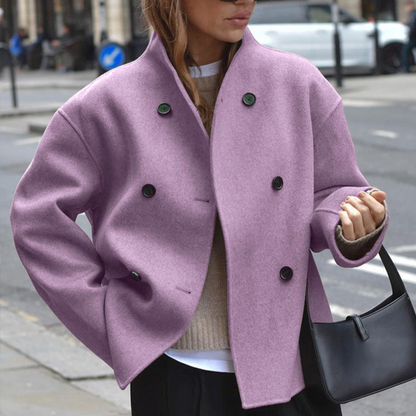 Warm Long Sleeve High Neck Winter Coat - Vossary
